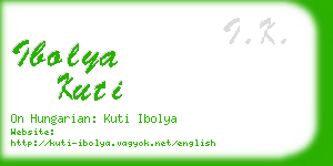 ibolya kuti business card